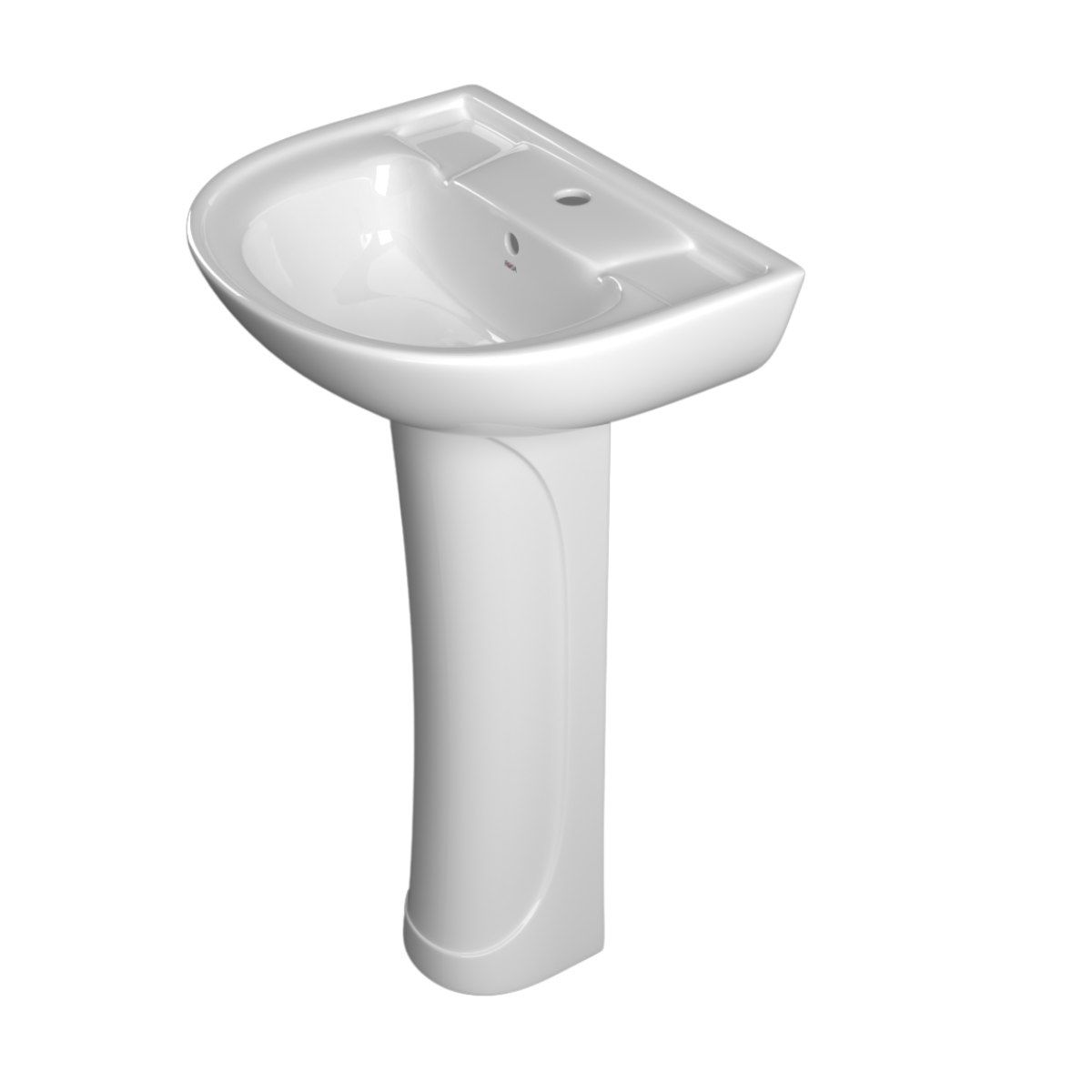 Bella 45cm Wash Basin Full Pedestal
