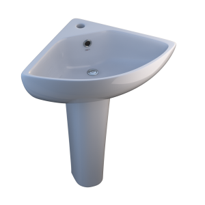 Corner Wash Basin Full Pedestal