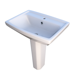 Gracielia 50cm Wash Basin Full Pedestal