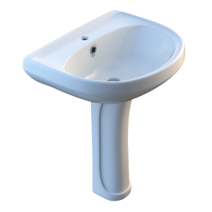 Lea 50cm Wash Basin Full Pedestal