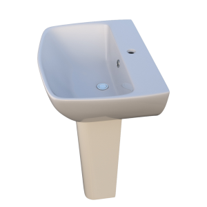 Thames 50cm Wash Basin Full Pedestal