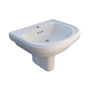 Topaz 58cm D Shape Semi Pedestal