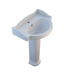 Viking 60cm Wash Basin Full Pedestal
